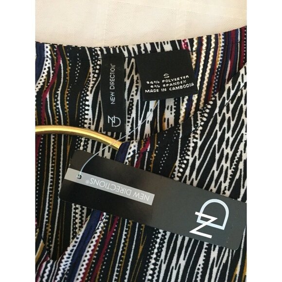 New Directions Boho Tunic Womens S Multicolor Bell Sleeve Festival Artistic Y2K - Picture 8 of 12